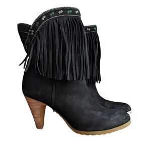 Teenmix fringe black boots size 39